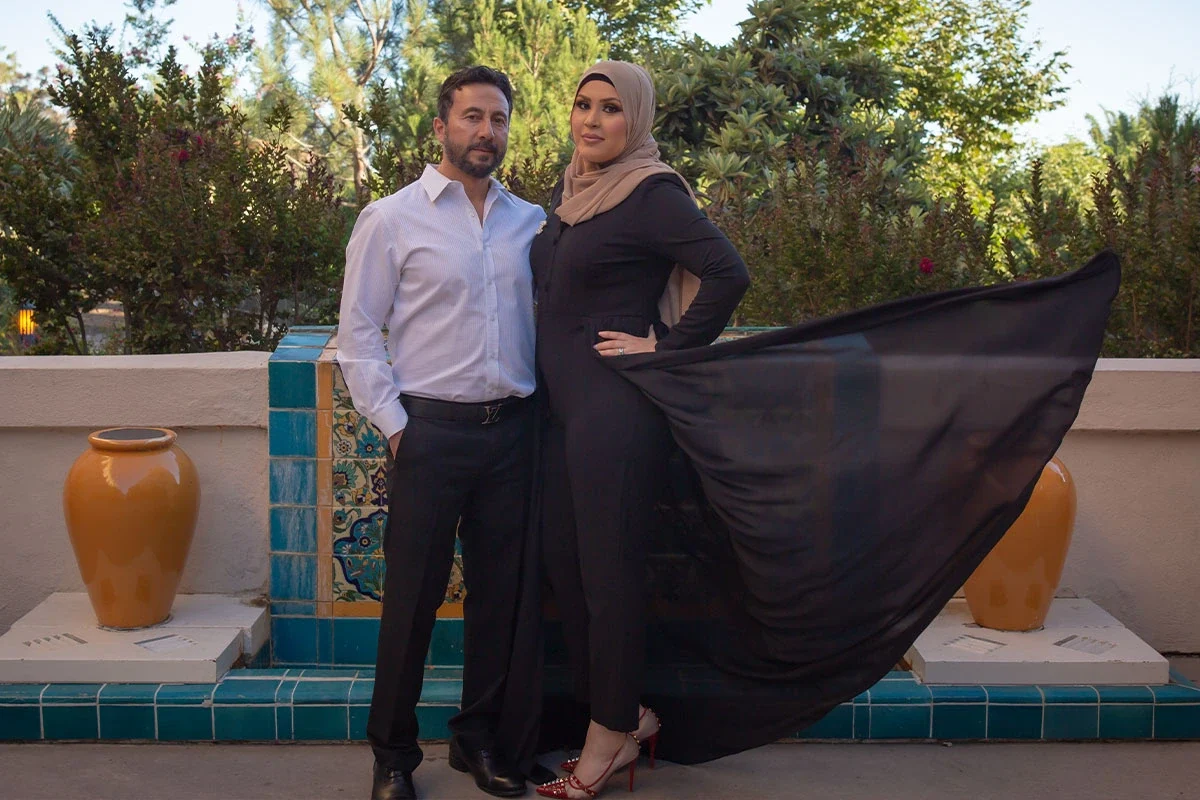 Couple portrait outdoors